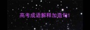 高考成语解释加造句