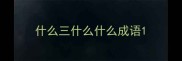 什么三什么什么成语