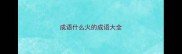 成语什么火的成语大全