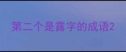 第二个是露字的成语