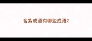 含紫成语有哪些成语