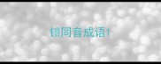 锁同音成语