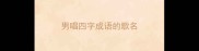 男唱四字成语的歌名