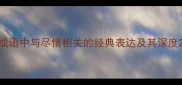 成语中与尽情相关的经典表达及其深度