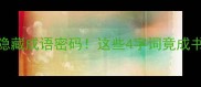 红楼梦里的隐藏成语密码这些4字词竟成书中灵魂金句