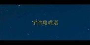 字结尾成语