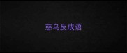 慈乌反成语