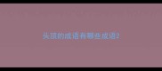 头顶的成语有哪些成语