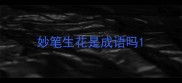 妙笔生花是成语吗