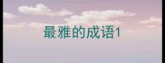 最雅的成语