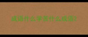 成语什么学苦什么成语