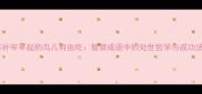亡羊补牢早起的鸟儿有虫吃智慧成语中的处世哲学与成功法则