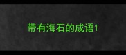 带有海石的成语