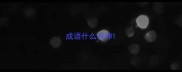 成语什么有神