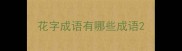花字成语有哪些成语