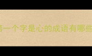 第一个字是心的成语有哪些