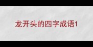 龙开头的四字成语