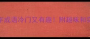 10个逮字成语冷门又有趣附趣味和实用用法