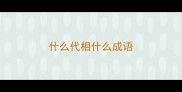 什么代相什么成语