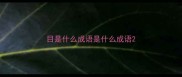 目是什么成语是什么成语