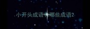 小开头成语有哪些成语