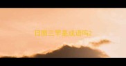 日照三竿是成语吗
