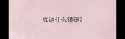 成语什么镜破