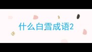 什么白雪成语