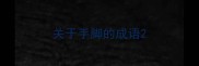 关于手脚的成语