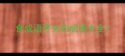 食成语开头的成语大全