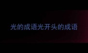 光的成语光开头的成语