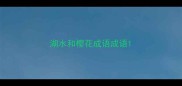 湖水和樱花成语成语