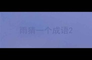 雨猜一个成语