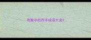 有数字的四字成语大全