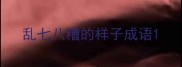 乱七八糟的样子成语