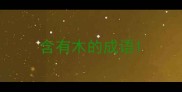 含有木的成语