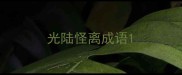 光陆怪离成语