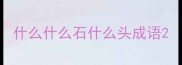 什么什么石什么头成语