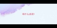 场什么成语