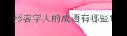形容字大的成语有哪些