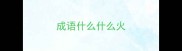 成语什么什么火
