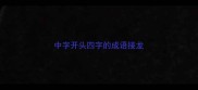 中字开头四字的成语接龙
