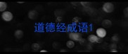 道德经成语