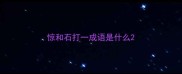 惊和石打一成语是什么
