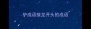 驴成语接龙开头的成语