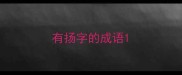 有扬字的成语