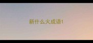 新什么火成语