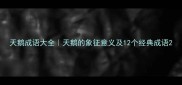 天鹅成语大全天鹅的象征意义及12个经典成语
