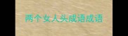 两个女人头成语成语