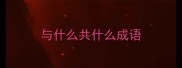 与什么共什么成语